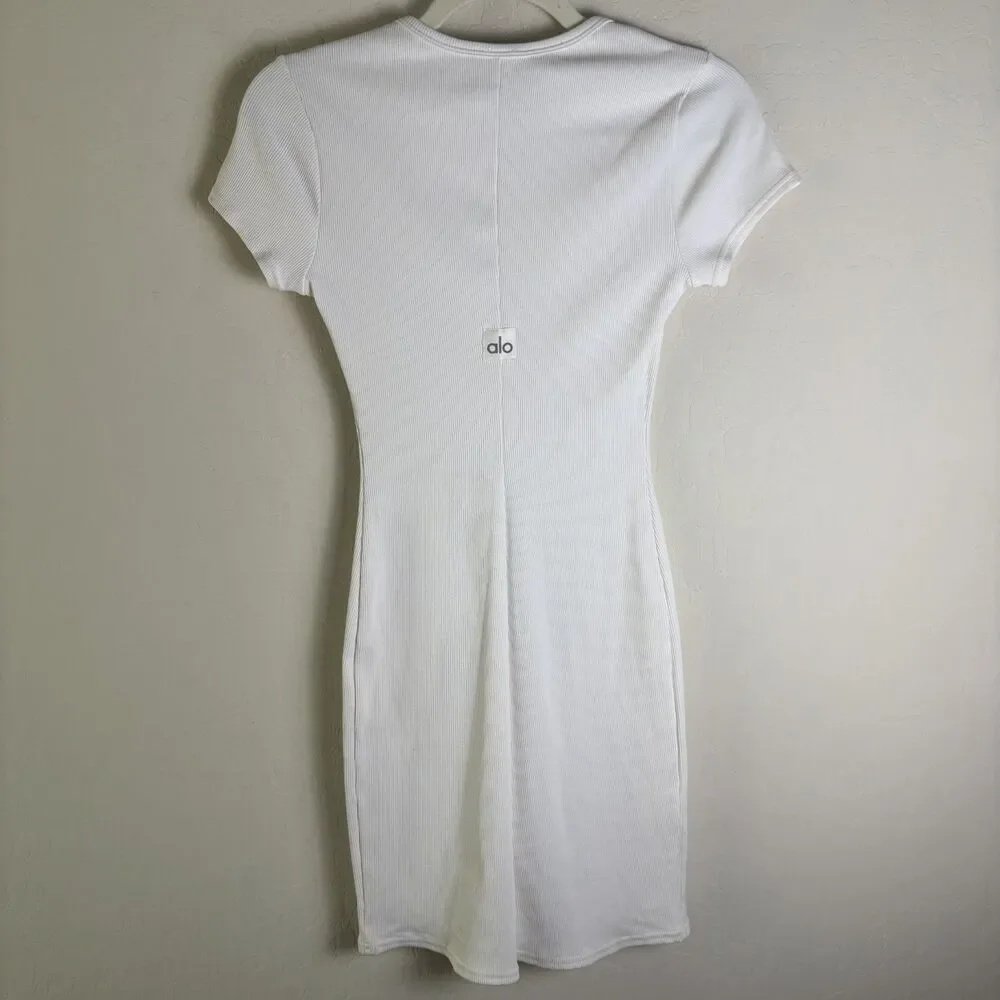Alo Yoga Goddess Ribbed Mini Dress